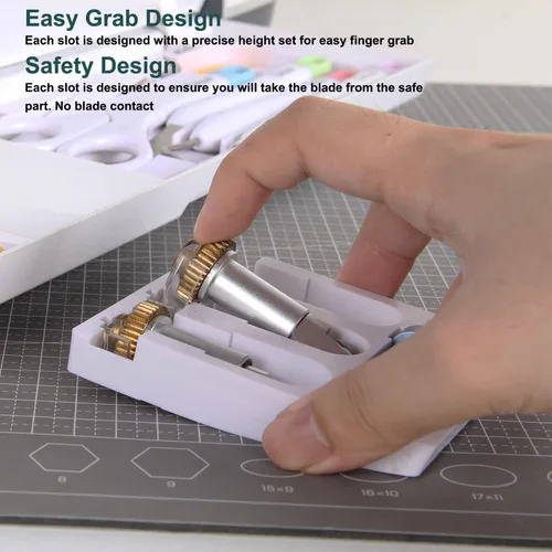 Vista 4 de LOPASA Organizador de herramientas para Cricut Maker 4 Maker3 y Maker, accesorios de almacenamiento de cuchillas y suministros para cortar