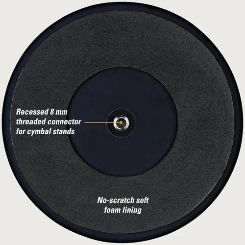 Vista 3 de Almohadilla de práctica de batería de 6 pulgadas, silicona — rebote medio y volumen controlado para velocidad, potencia y precisión, logotipo