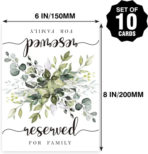 Vista 4 de Cartel de 10 hojas rústicas reservadas – Cartel de mesa reservada – Cartel de mesa de mesa de tienda de campaña de boda – Letrero de asiento de mesa