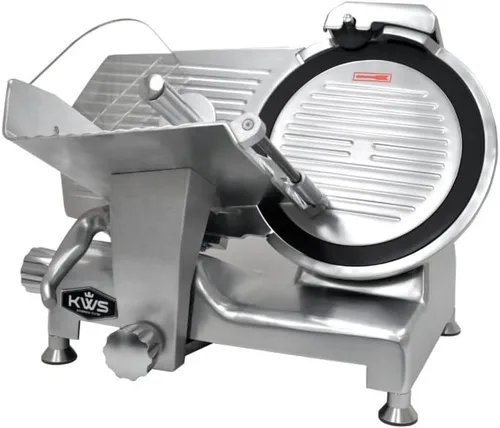 Vista 14 de KWS MS-6RS Premium - Rebanadora Eléctrica de 200W con Cuchilla de Acero Inoxidable Roja de 7.67 Pulgadas, Rebanadora de Alimentos para Carne