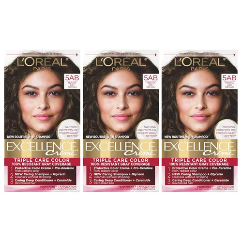 Vista 47 de L'Oreal Paris Excellence Creme - Coloración permanente para el cabello, rubio medio 8, 100 % de cobertura de canas, paquete de 2