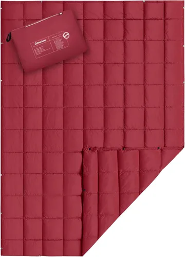 Vista 18 de KingCamp Manta Ultraligera para Campamento, Alternativa de Plumón Empacable, Mantas Vestibles Acolchadas Resistentes a la Intemperie, Edredón Cálido