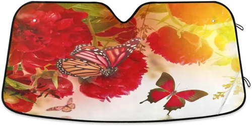 Vista 12 de Parasol plegable para parabrisas de automóvil, diseño de murciélagos de Halloween, vintage, protección contra rayos UV, parasol para mantener tu