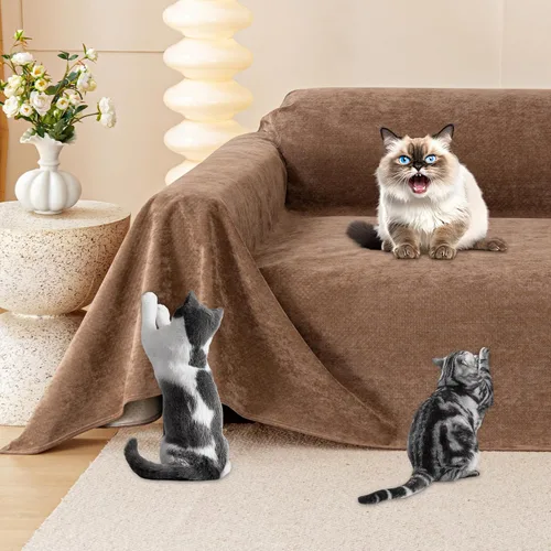 Vista 33 de Protector de muebles contra arañazos para gatos, antideslizante, impermeable, para mantener alejados a los gatos, protectores de sofá aptos