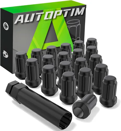 Vista 15 de AUTOPTIM 20 tuercas estriadas 1/2-20 – Reemplazo para Jeep Wrangler 1987-2018, Jeep Liberty 2002-2012, rueda Grand Cherokee 1993-2010 de repuesto