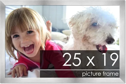 Vista 240 de Marco de madera de peltre plateado de 3 x 4 pulgadas, acrílico UV, respaldo de tablero de espuma y accesorios para colgar, marco de 3 x 4 pulgadas