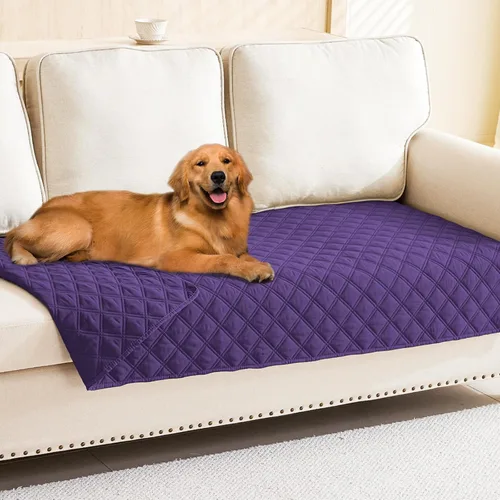 Vista 45 de Smiry Funda impermeable para cama de mascota, suave y lavable, para cama, sofá, reversible, perros pequeños, medianos, grandes, gatos, diseño