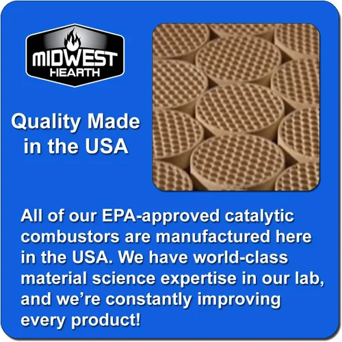 Vista 5 de Midwest Hearth Catalizador de repuesto para estufa de leña Vermont Castings Defiant Encore (2.5" x 13" x 2" Cerámica)