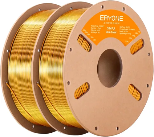 Vista 49 de ERYONE Filamento de ácido poliláctico (PLA) de seda para impresora 3D, de 1.75 mm +/- 0.03 mm, carrete de 1 kg (2.2 libras), verde esmeralda seda