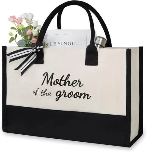 Vista 11 de TOPDesign Canvas Tote Bag, Bridal Shower Gifts for Bride, Wedding Bachelorette Bride Gifts Shoulder Bag