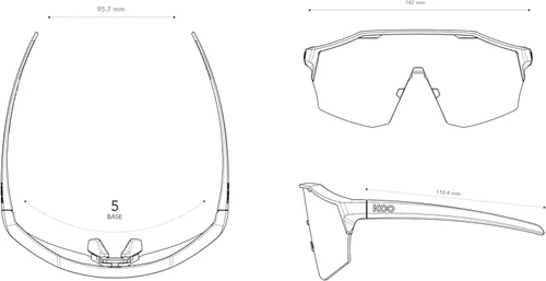 Vista 8 de KOO Gafas de sol Alibi Gafas de rendimiento para carretera, MTB, ciclismo de carretera y deportes de ciclocross