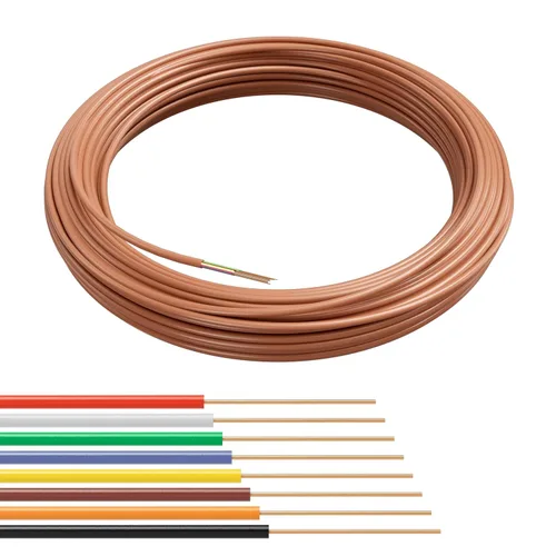 Vista 11 de Cable The Cimple Co para termostato, color café, cobre macizo calibre 18, conductor, certificación CL2 UL, CMR nominal CL3, residencial, comercial e