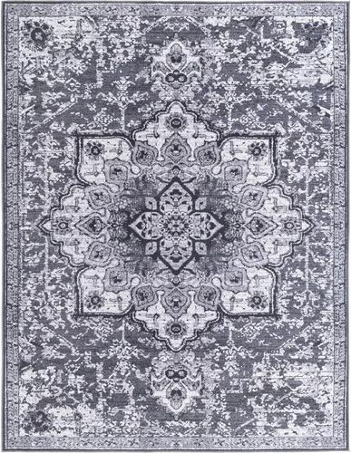 Vista 192 de Rugs.com Francesca Collection - Alfombra lavable de tejido plano, 2 x 3 pies, color blanco sal marina, perfecta para entradas, cocinas, rincones
