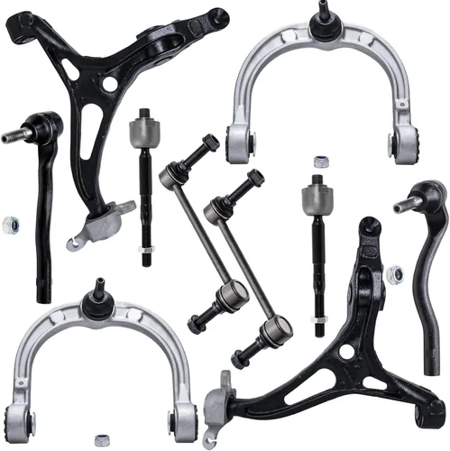 Vista 588 de Detroit Axle - Kit de suspensión delantera de 10 piezas para Hyundai Accent 2006-2011, 2 brazos de control inferiores, 4 barras de acoplamiento