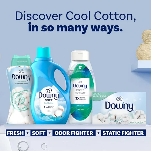Vista 8 de Downy Líquido suavizante de tela, aroma fresco de algodón, 111 onzas líquidas, 150 cargas