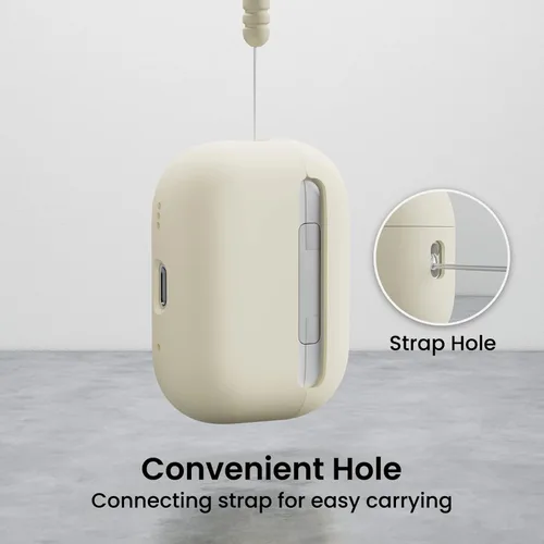 Vista 3 de ORNARTO Funda compatible con AirPods Pro 2 2022, silicona híbrida protectora completa para AirPods Pro de 2ª generación, cubierta frontal LED