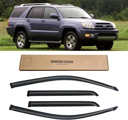 Vista 218 de Visera de ventana para Jeep Cherokee 1984-2001 (Excluye Modelo Limited), Protectores Guards Shields de lluvia de canal exterior, Deflector