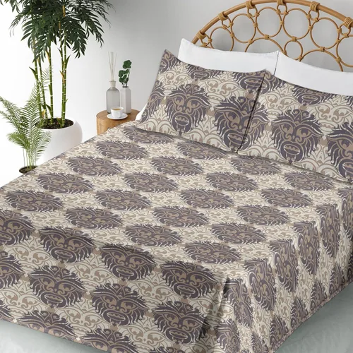 Vista 160 de Ambesonne Skull Sheet Set, Goth Roses Floral Skeleton Head Day of The Dead Ethnic Mexican Inspired, Fitted and Flat Sheet with Pillowcases Bedding