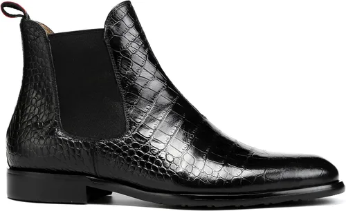 Vista 2 de MDGBSIS Botas Chelsea para hombre, botas de vestir de cuero para hombre, botas vaqueras casuales Chukka tobillo Chelsea