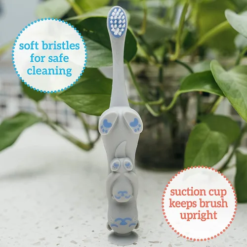 Vista 2 de Variety Pack: Dr. Brown's Toddler Toothbrush, Otter, 1-Pack and Baby Toothpaste, Strawberry Flavor, 40g