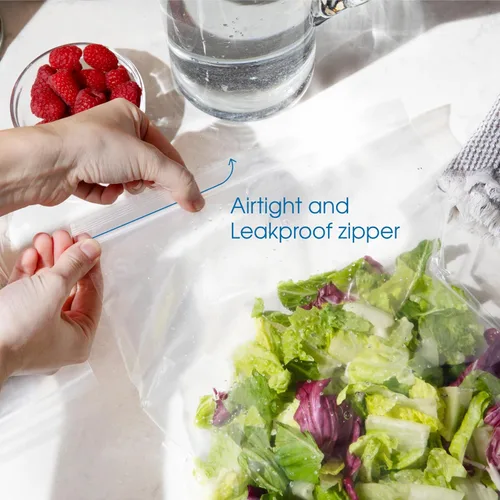 Vista 3 de Spartan Industrial - Bolsas de polietileno de plástico transparente con cierre de 2 x 2 pulgadas (1000 unidades) con cierre resellable y cierre