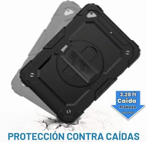 Vista 4 de SEYMAC stock Funda para iPad mini 5/4 con protector de pantalla y portalápices [correa de mano giratoria 360] y soporte, funda a prueba de caídas