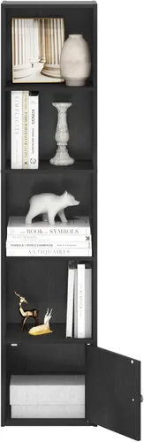 Vista 430 de Furinno - Estantería de cubos de 5 niveles serie Luder para libros y almacenamiento, color negro