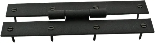 Vista 6 de Renovators Supply Manufacturing H - Bisagras de gabinete de cocina de hierro forjado negro de 7 pulgadas con tornillos