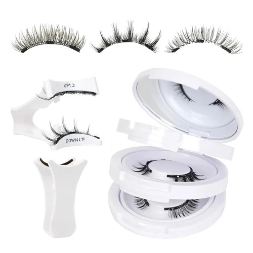 Vista 11 de Mayhug Pestañas magnéticas, 3 pares de pestañas magnéticas reutilizables con aplicador, sin necesidad de pegamento, pestañas de aspecto natural