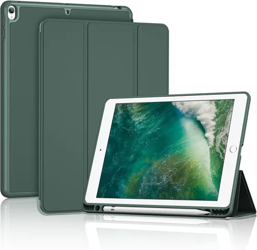 Vista 26 de ProCase Funda Inteligente para iPad Air de 10,5" 3ª Generación 2019 / iPad Pro 2017, Funda Delgada con Soporte con Parte Trasera Translúcida Negro