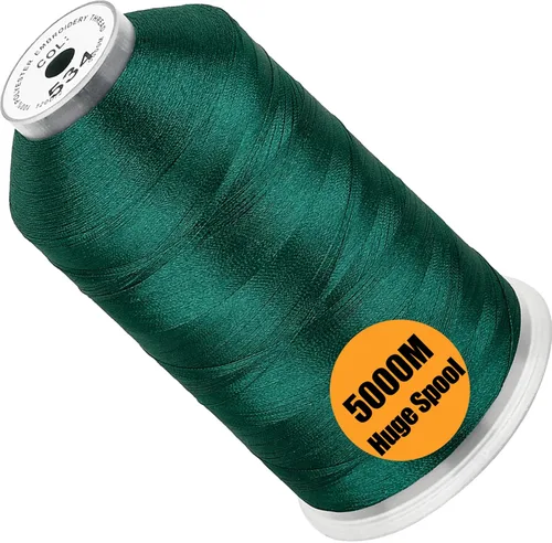 Vista 97 de New brothread - Bobina única de 5000 m de hilo de poliéster para máquina de bordar 40WT para máquinas comerciales y domésticas - Marigold