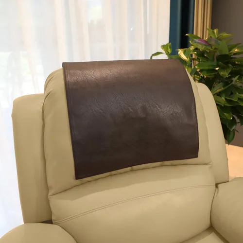 Vista 12 de Funda Antideslizante para Reposacabezas de Fundas de Muebles, Protector de Reposacabezas de Piel Sintética para Silla Reclinable, Funda Protectora