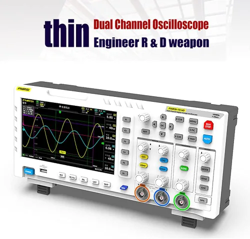 Vista 2 de Osciloscopio digital, Osciloscopios de laboratorio multímetro 2 en 1 Canales duales Generador de Señal 100MHz* 2 Ancho de Banda 1GSa/s Tasa