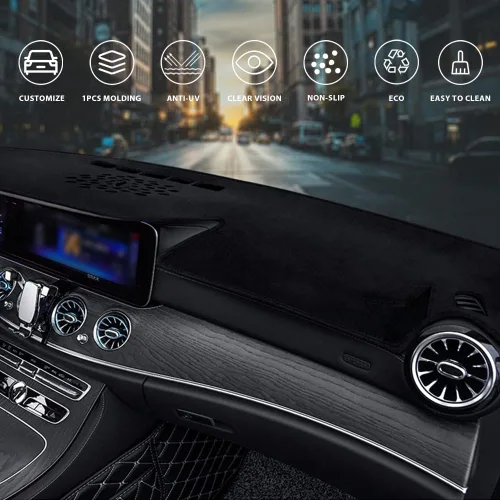 Vista 4 de Cubierta antideslizante de franela para salpicadero de automóvil, compatible con Nissan Livina VL Mitsubishi Xpander 2019-2023