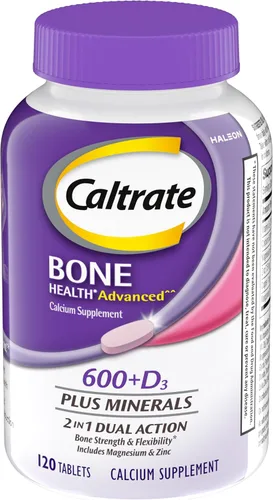 Vista 3 de Caltrate 600 Plus D3 Tabletas de suplemento de calcio y vitamina D, suplementos de salud ósea para adultos, 60