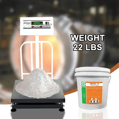 Vista 2 de Simond Store Cemento refractario moldeable de 22 libras, 94% de alúmina, clasificación 3270F, cemento de alta temperatura para horno, horno, forja
