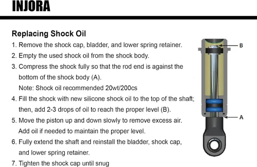Vista 7 de INJORA Amortiguadores de 53mm 6g cada uno con aceite enroscable para TRX4M TRX4MT 1/18 RC Crawler Mejora (Negro)
