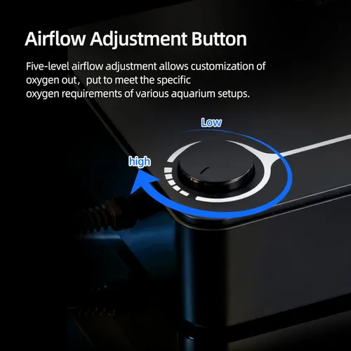 Vista 6 de UPETTOOLS Aquarium Air Pump, Fish Tank Air Pump Ultra Quiet Powerful Bubbler Aerator