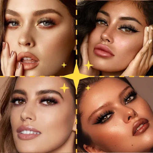 Vista 7 de 20 pares de pestañas postizas naturales de visón sintético, pestañas de ojo de gato, esponjosas, 4 estilos 5D, pestañas postizas de volumen 5D