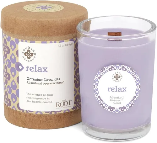 Vista 24 de Root Candles Seeking Balance Vela de spa con mecha de madera, velas de aromaterapia, 6.5 onzas, calma: Hoja de laurel y abedul Calmar: Hoja