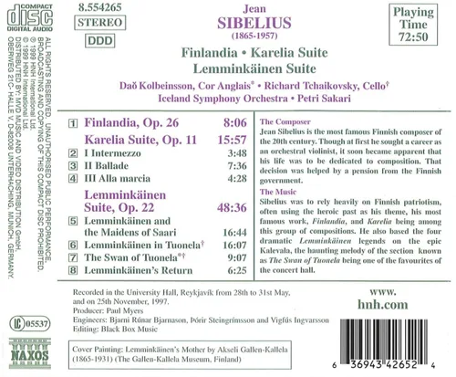 Vista 2 de Sibelius Finlandia Karelia Suite Lemminkainen Suite