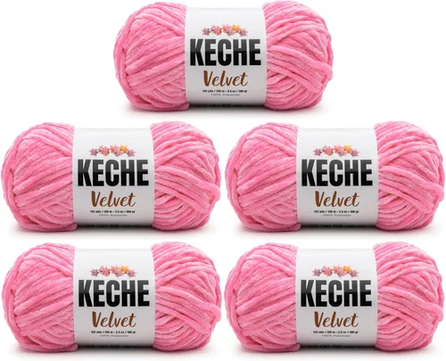 Vista 98 de Hilo de terciopelo Keche para crochet, suave chenilla voluminosa para bebé, manta Amigurumi, 100 gr (121 m) - Blanco