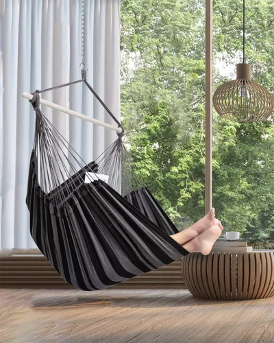 Vista 7 de ADVOKAIR Silla hamaca colgante silla columpio de cuerda XXL – Máximo 500 libras, silla hamaca columpio grande de 70 pulgadas – Barra separadora