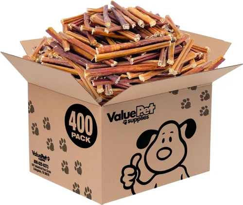 Vista 8 de ValueBull Bully Sticks para perros pequeños, extrafinos de 6 pulgadas, 50 unidades, golosinas naturales para perros, 100% carne de res, un solo