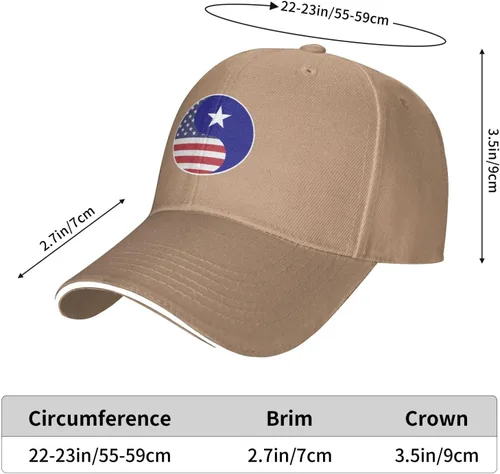 Vista 6 de Yin Yang Flag Combination of America and Bonnie Blue Flag Baseball Cap for Men Women Adjustable Funny Dad Hat