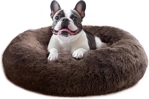 Vista 66 de JOLLYVOGUE Cama Calmante para Perros Pequeños - Cama para Perros Pequeños en Forma de Dona Lavable de 23 Pulgadas para Gatitos y Cachorros, Camas