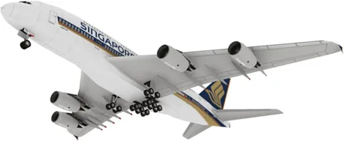 TECKEEN Papel a escala 1/120 A380 Singapore Airlines modelo modelo de papel modelo de papel modelo modelo de avión para colección (kit sin ensamblar)