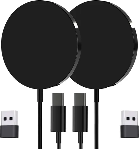 Vista 11 de Cargador MagSafe, almohadilla de carga inalámbrica magnética para iPhone 17/17 Pro/17 Pro Max/Air/16 15 14 13 12 Pro Max Plus mini/AirPods 2 3 Pro