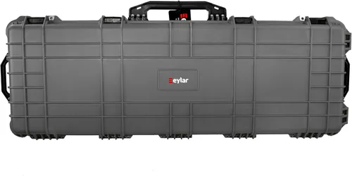 Vista 6 de Eylar Funda rígida protectora para rifle de rodillo de 38 pulgadas con espuma, impermeable y a prueba de golpes, dos rifles o múltiples pistolas