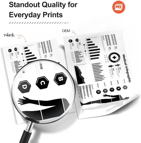 Vista 16 de v4ink 201X Remanufactured Toner Cartridge Replacement for HP 201X CF400X 201A CF400A High Yield Black Toner for use in HP Color Pro M252dw M252n MFP